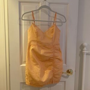 Carrie Dress Orange Gingham Ownley